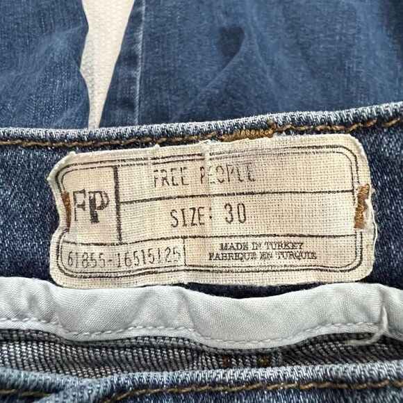 Free People Wide Leg Raw Hem Jeans - Picture 3 of 10